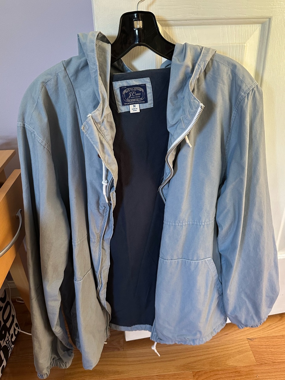 JCREW men’s bomber utility jacket in blue size M